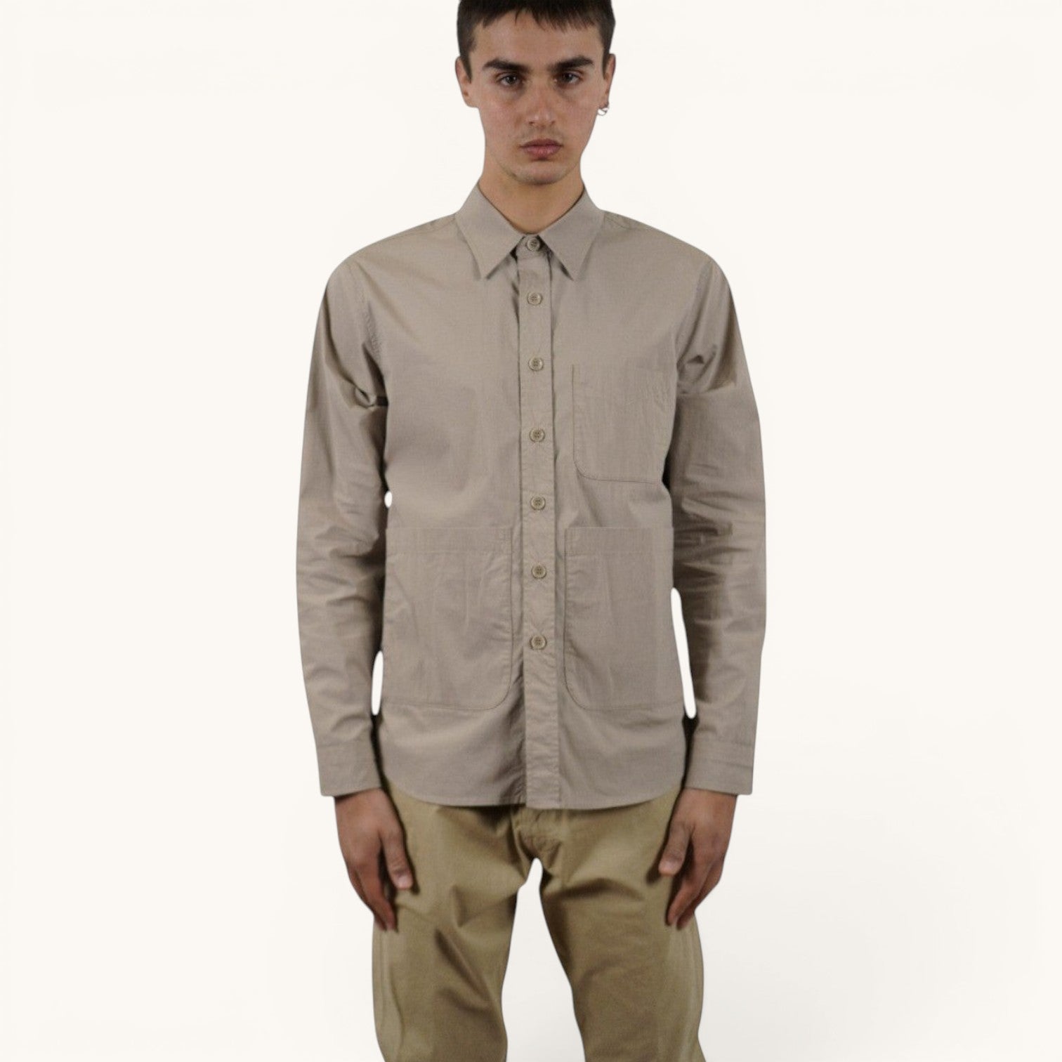 Camicia beige Aspesi S5A_CE84_P076_