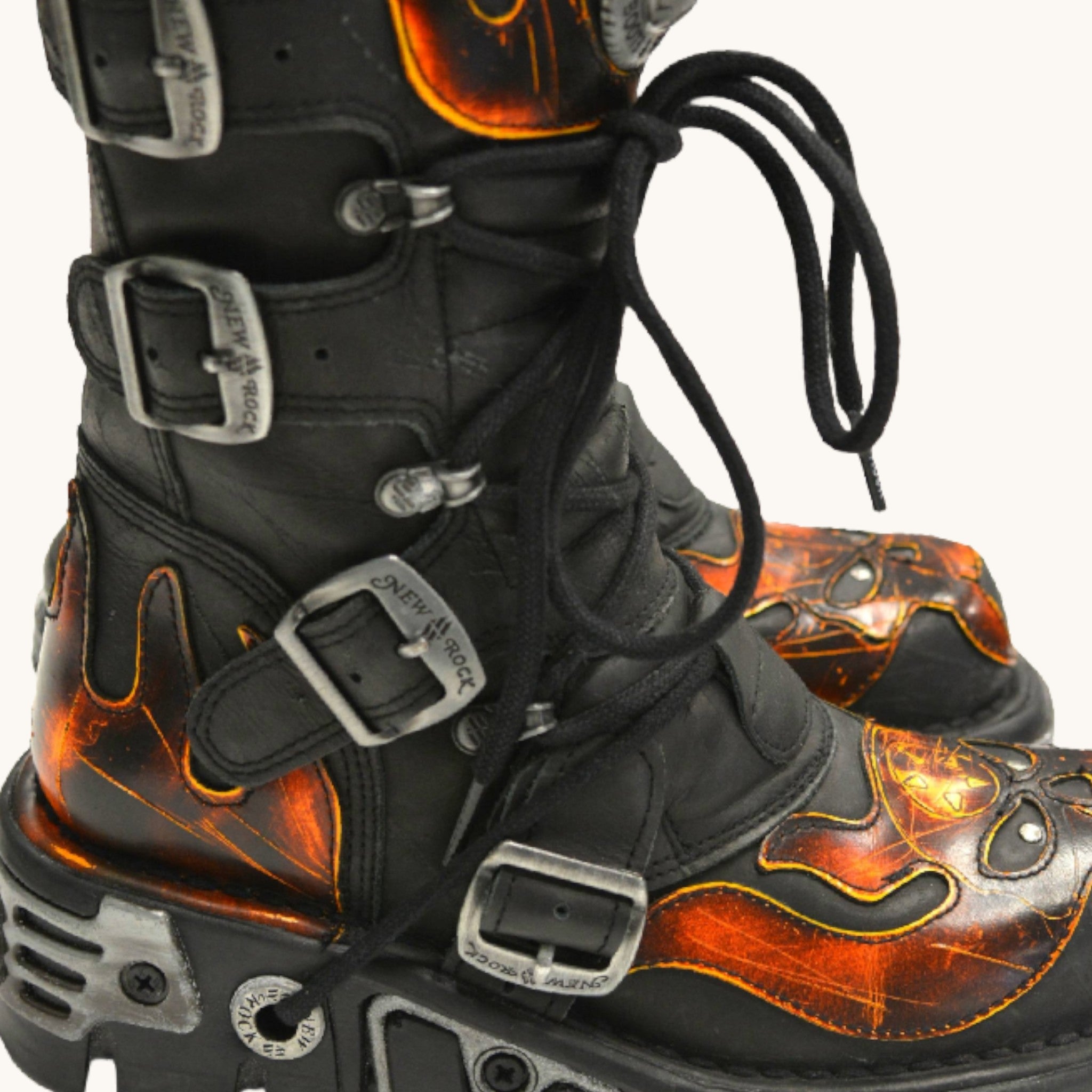New Rock biker boots flame M-106ENV-C1