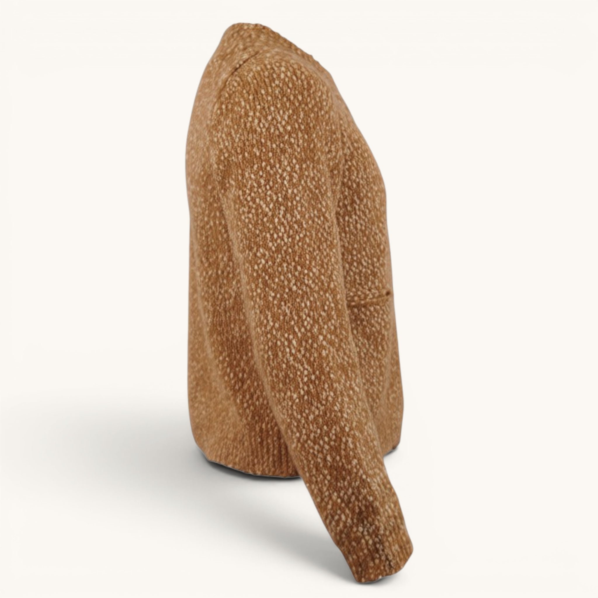 Numero 5 men's brown and white textured wool blend cardigan with zip detail