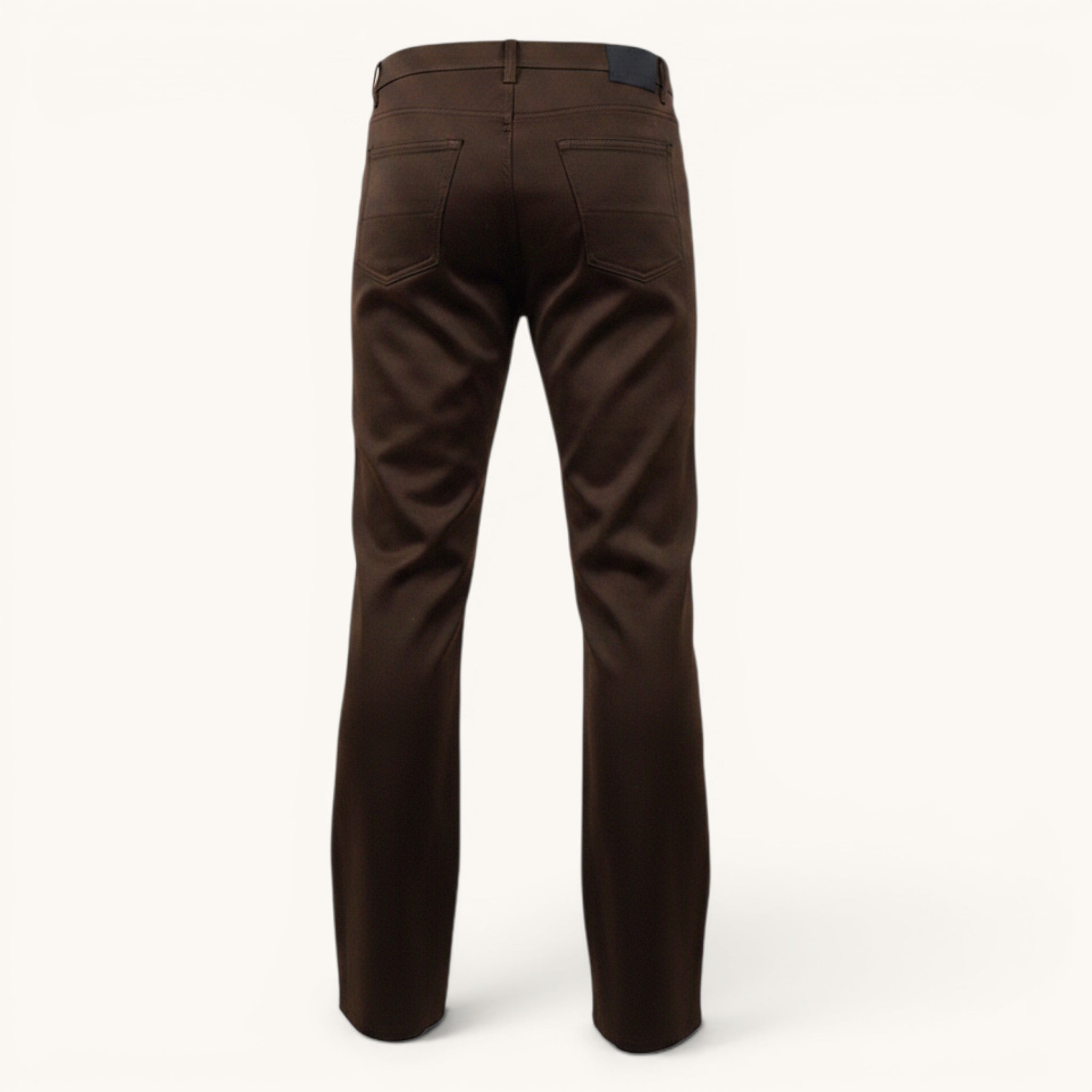 Numero 5 men's brown wool trousers, regular fit, essential line, contemporary cut, autumn season.