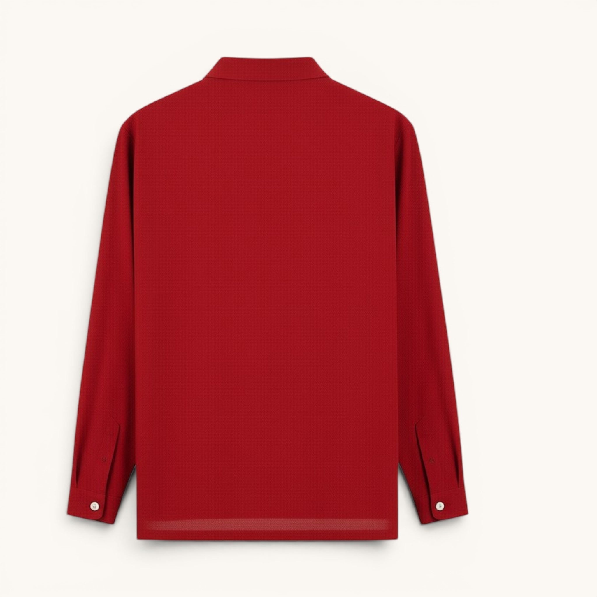 Numero 5 Camicia rossa da uomo in viscosa e lana, vestibilità regolare, con dettagli moderni e distintivi.