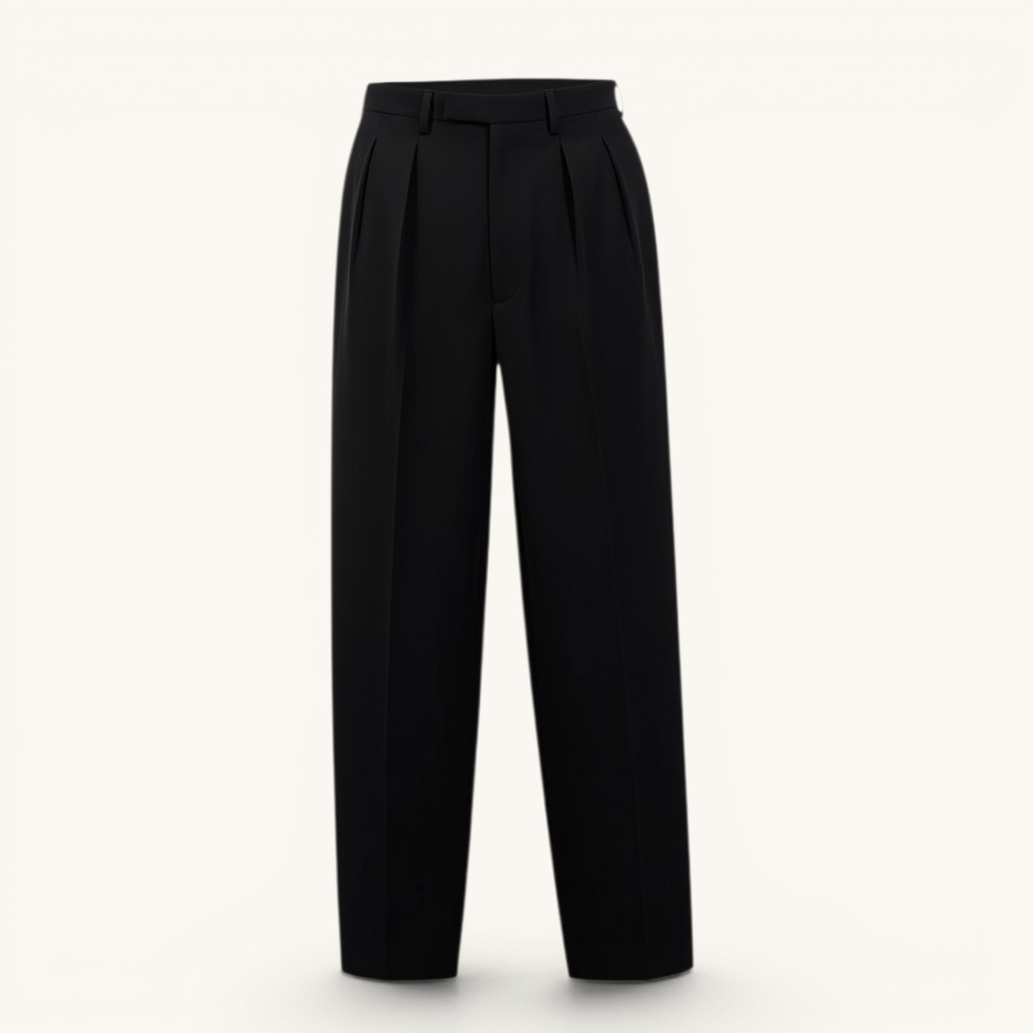 Numero 5 Dries Van Noten black polyester and wool blend men's regular fit trousers with essential line