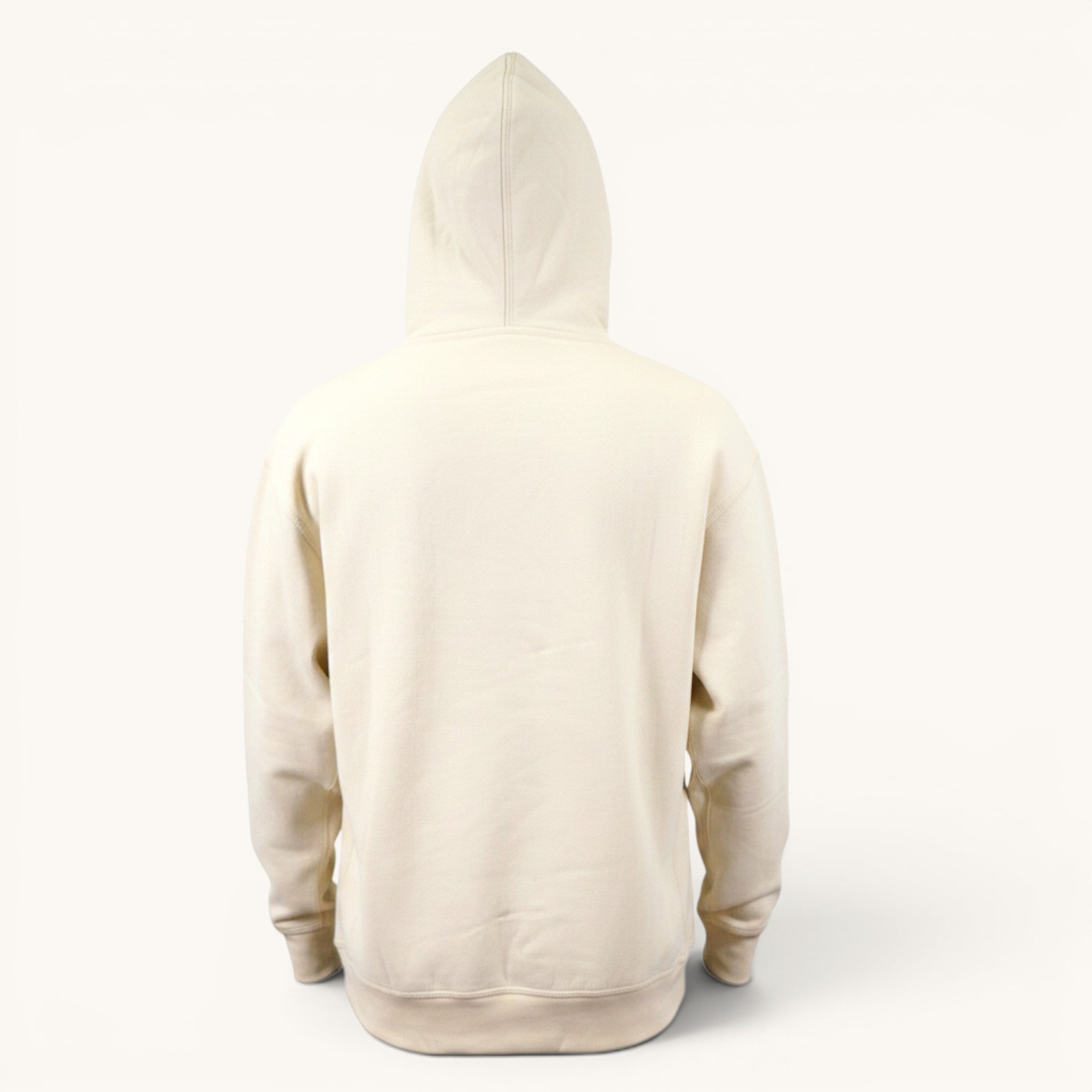 Numero 5 Felpa bianca con cappuccio da uomo in cotone e poliestere, vestibilità regolare, stile essenziale.