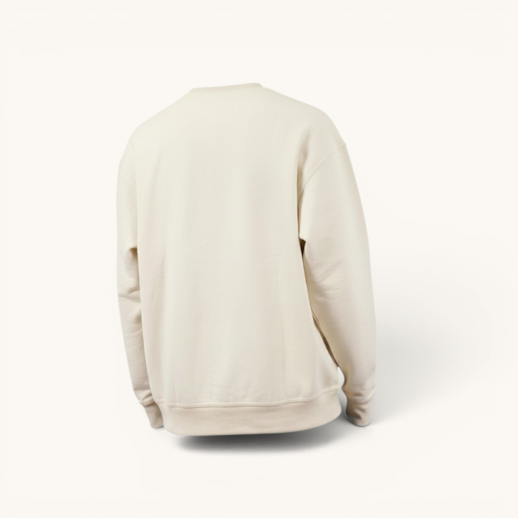 Numero 5 Felpa girocollo uomo bianca in cotone e poliestere, vestibilità regolare, design minimale.