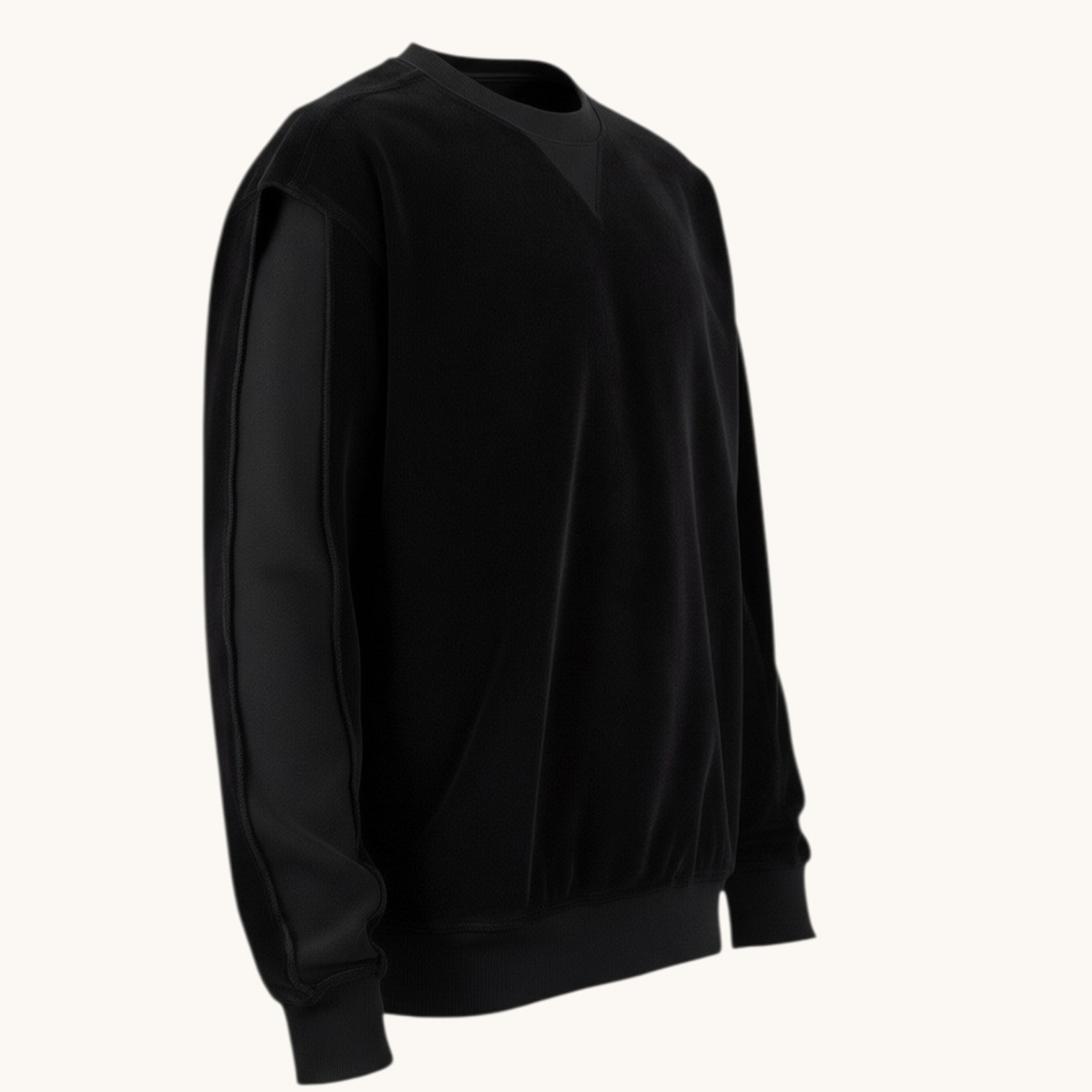 Numero 5 Felpa girocollo in velluto nero Carhartt WIP da uomo, 78% cotone 22% poliestere
