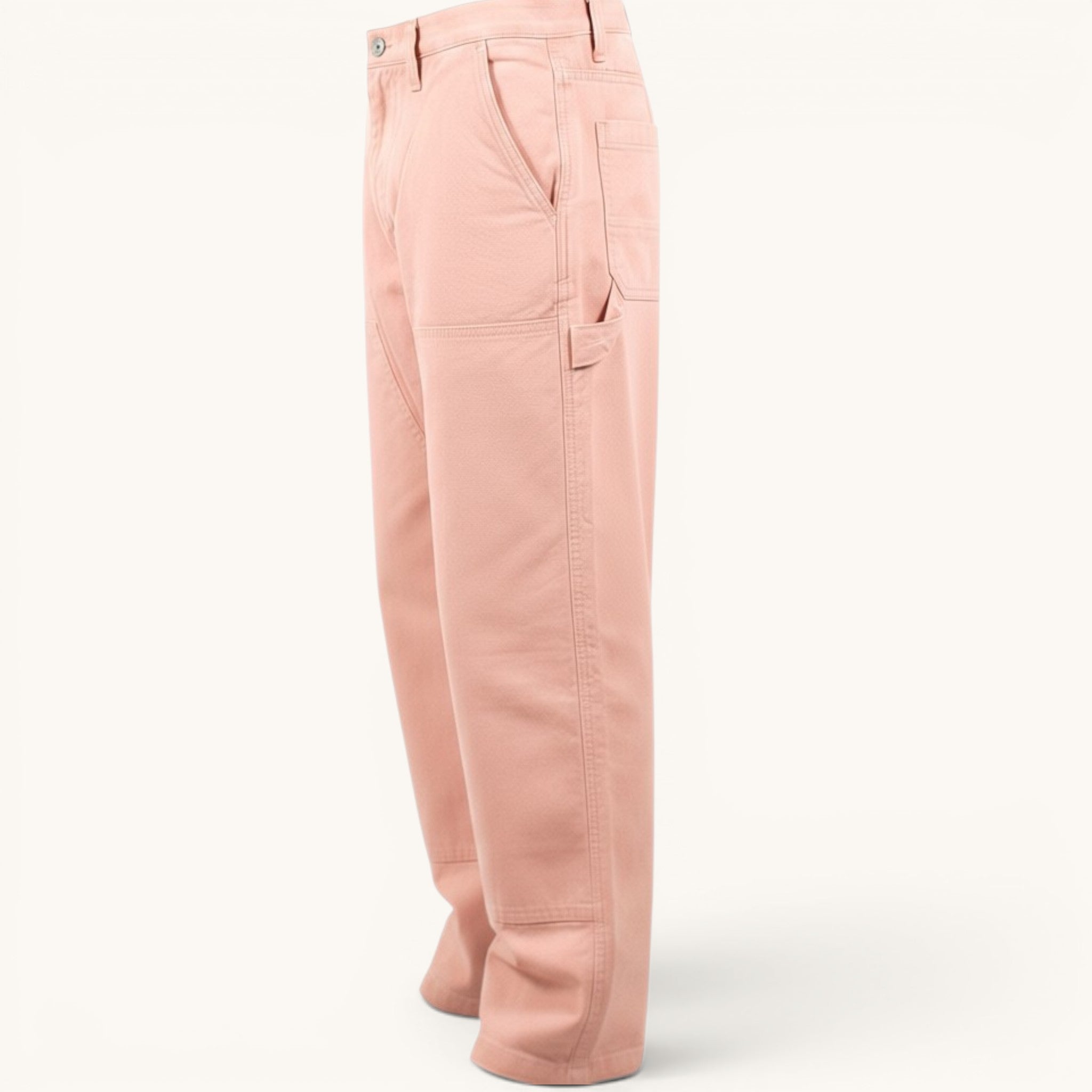 Numero 5 Stussy jeans rosa in cotone 100% con vestibilità regolare e dettagli distintivi, ideali per l'estate.