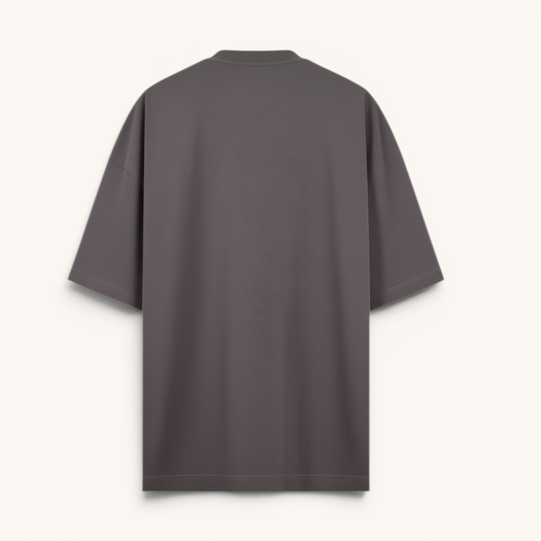 Numero 5 T-shirt grigia in cotone da uomo, vestibilità regolare, design basic e versatile, ideale per l'estate.