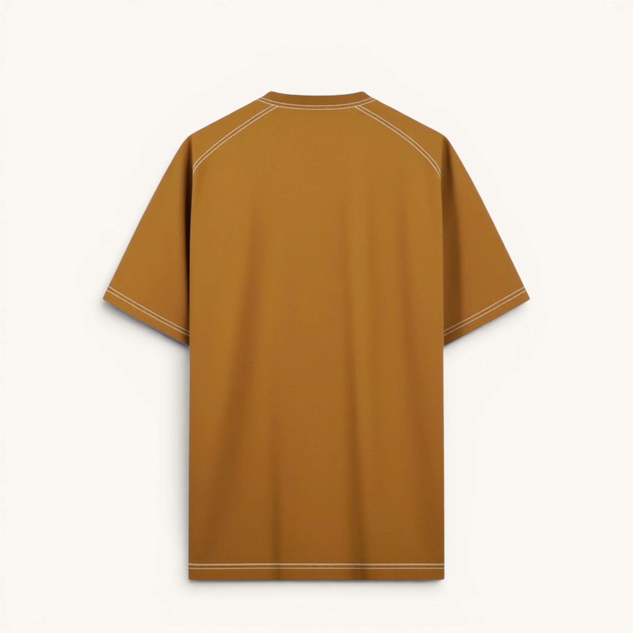 Numero 5 T-shirt uomo marrone in cotone 100% con cuciture a contrasto e vestibilità regolare.
