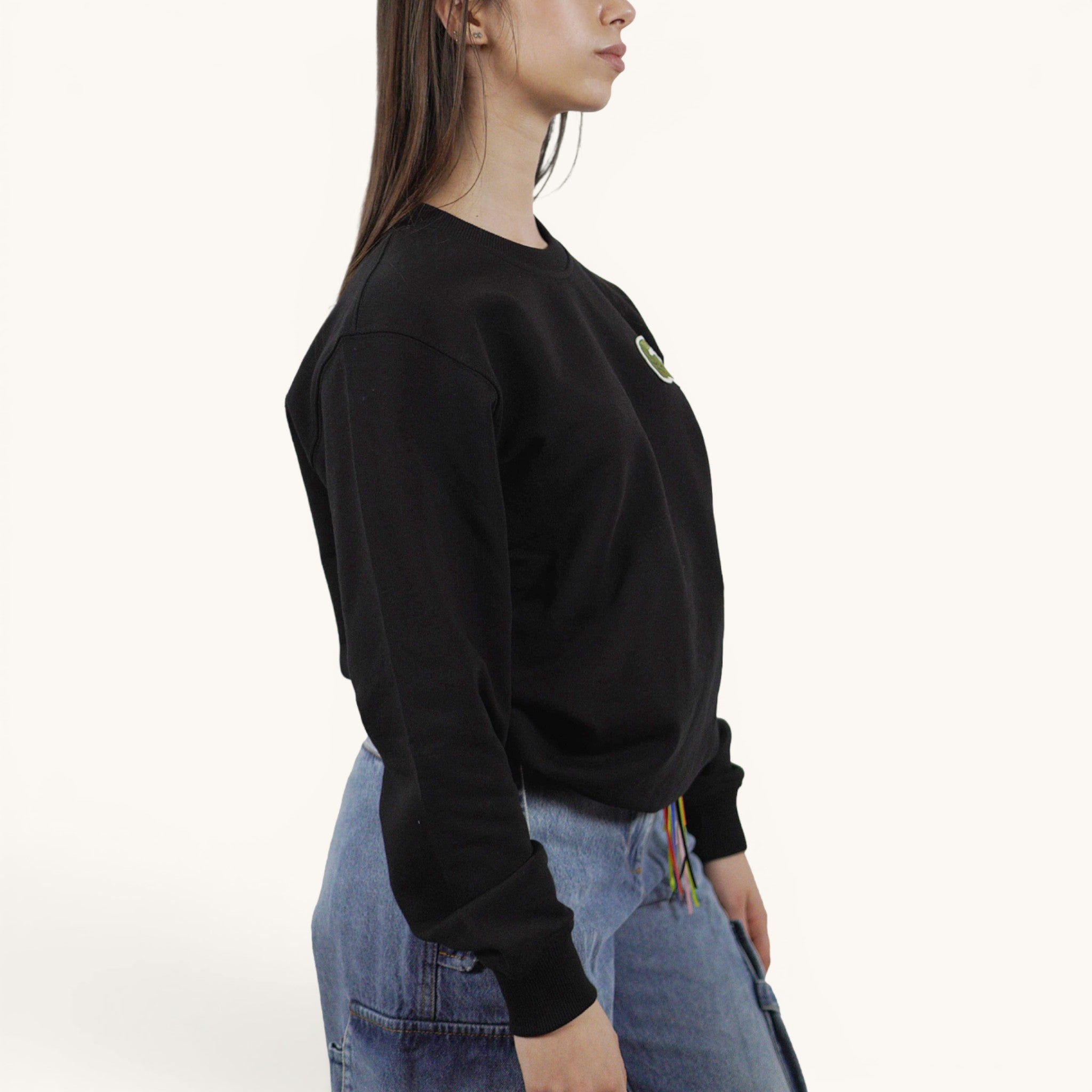 Felpa girocollo nera Lacoste FL-T005-0511/0511