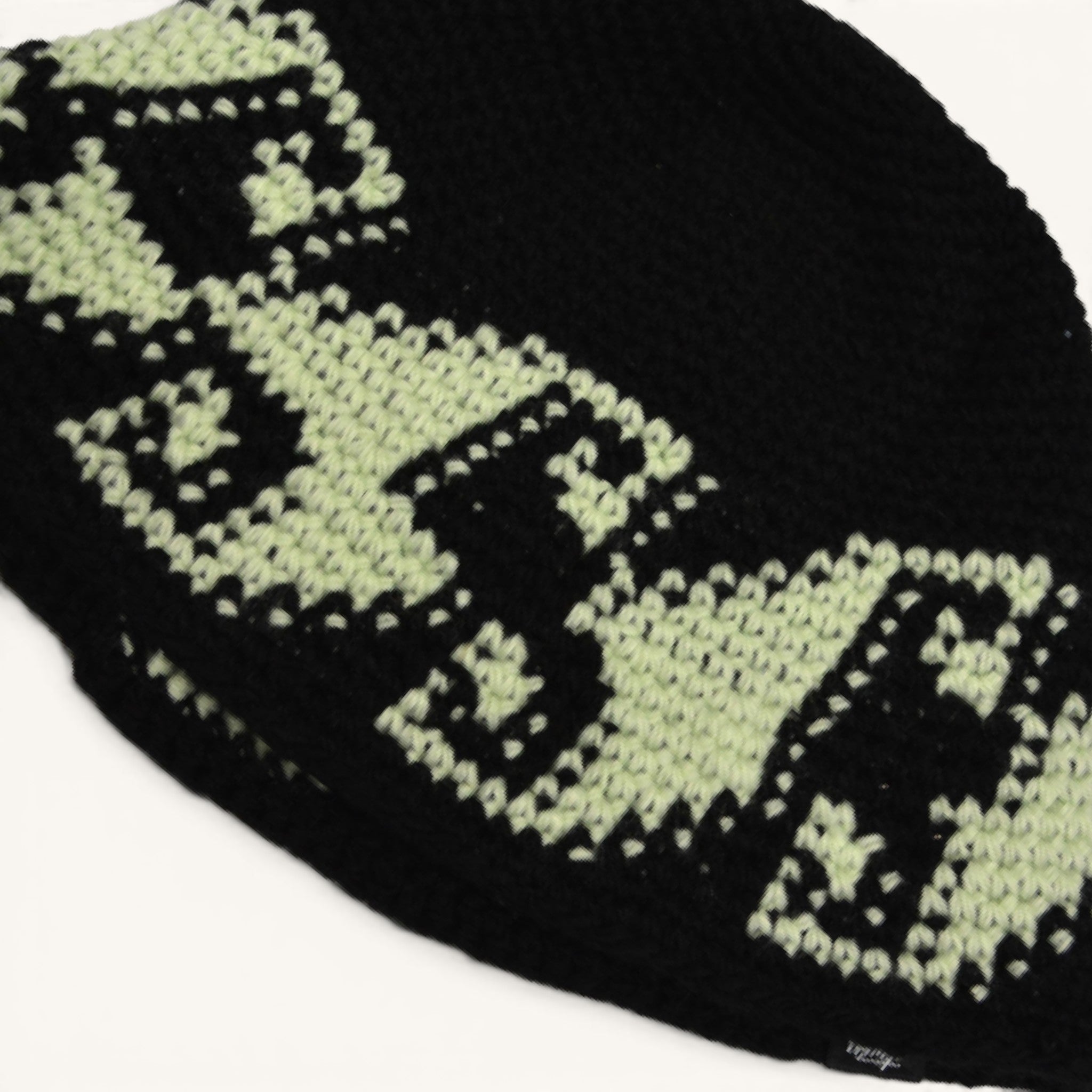 Cappello pescatore nero e verde Stussy 107099