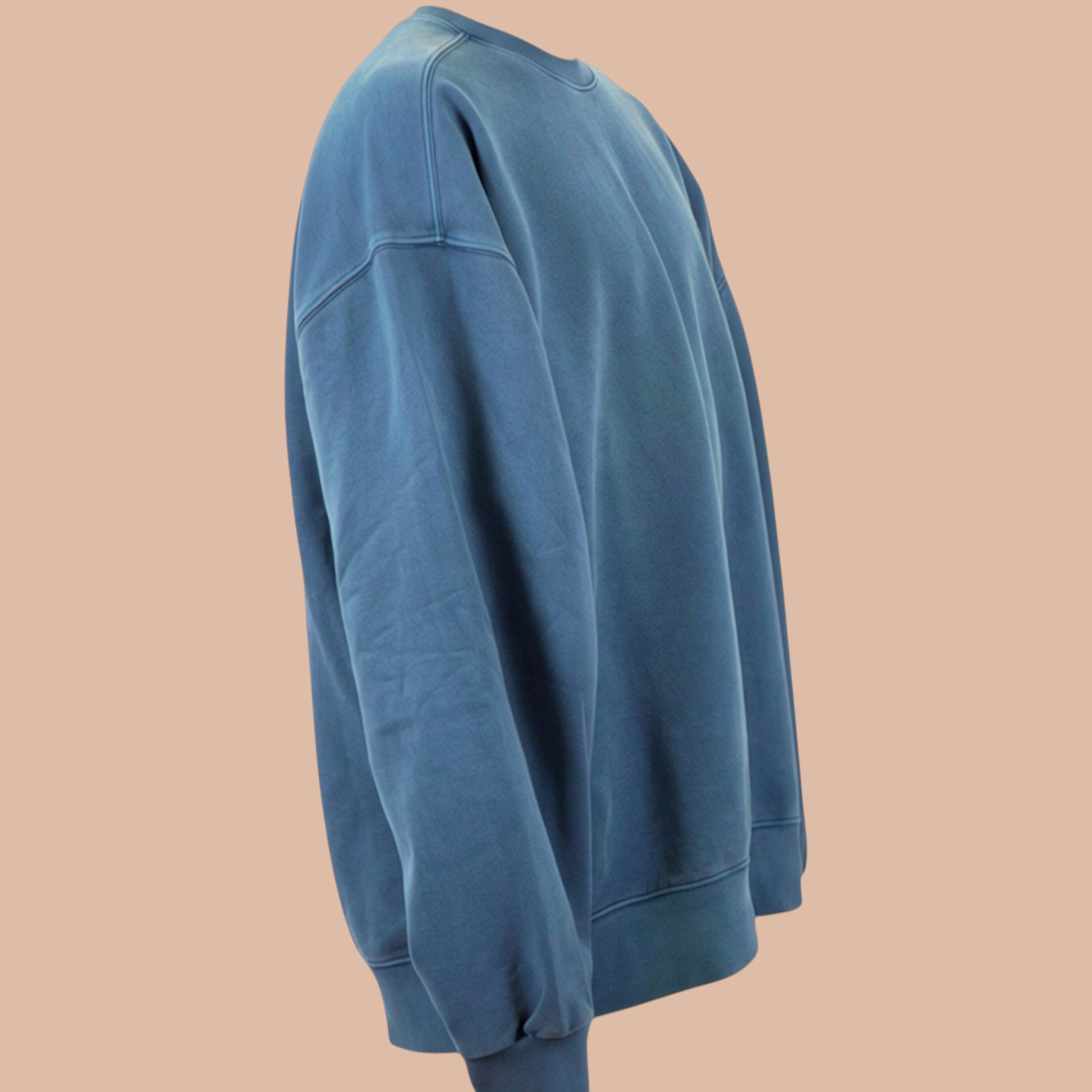 Felpa girocollo Carhartt WIP azzurra in cotone 100% con vestibilità regolare e design morbido.