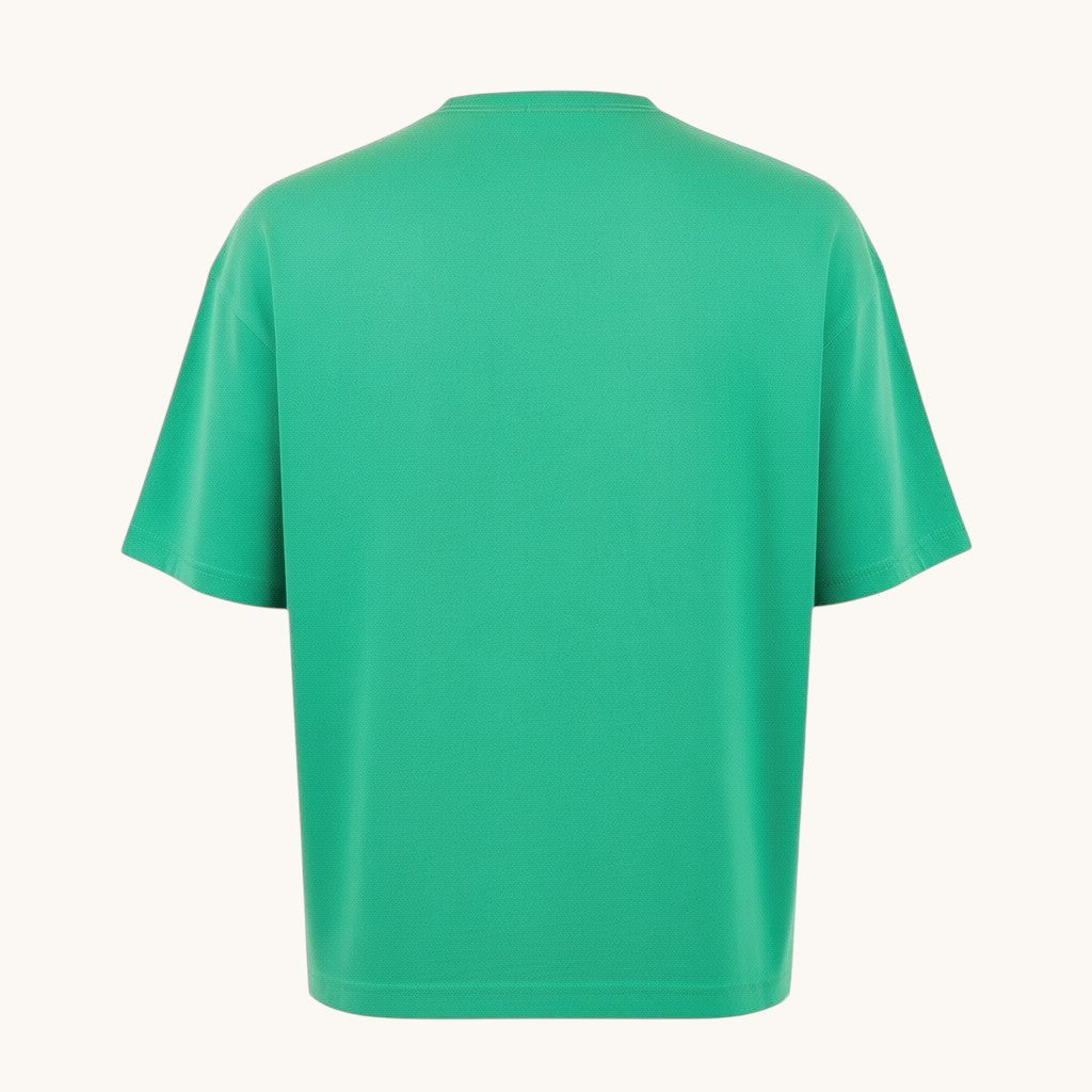 Numero 5 Aspesi green cotton t-shirt with short sleeves and crew neck. Relaxed fit.