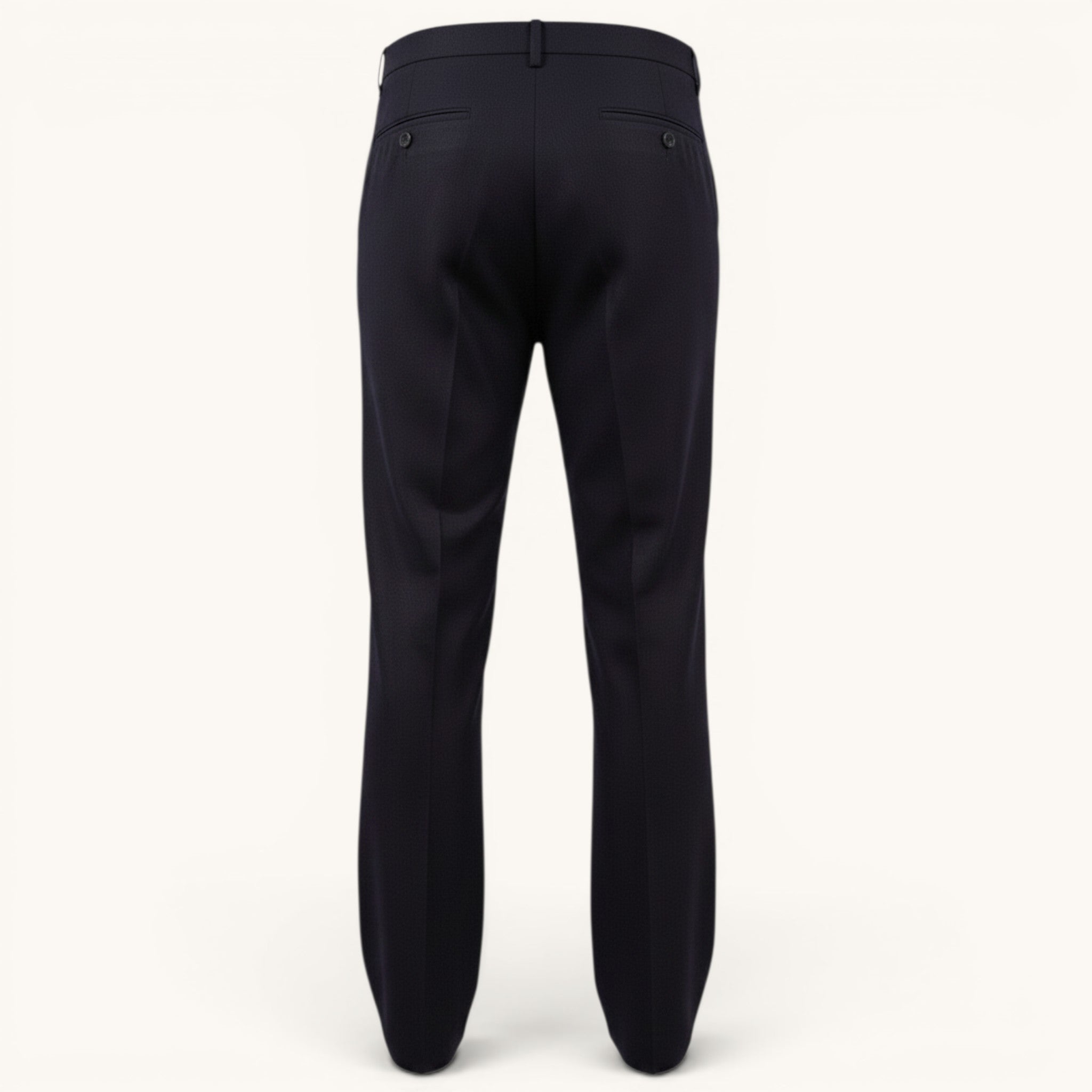 Numero 5 Dries Van Noten navy blue wool trousers with regular fit and straight legs with pleats.