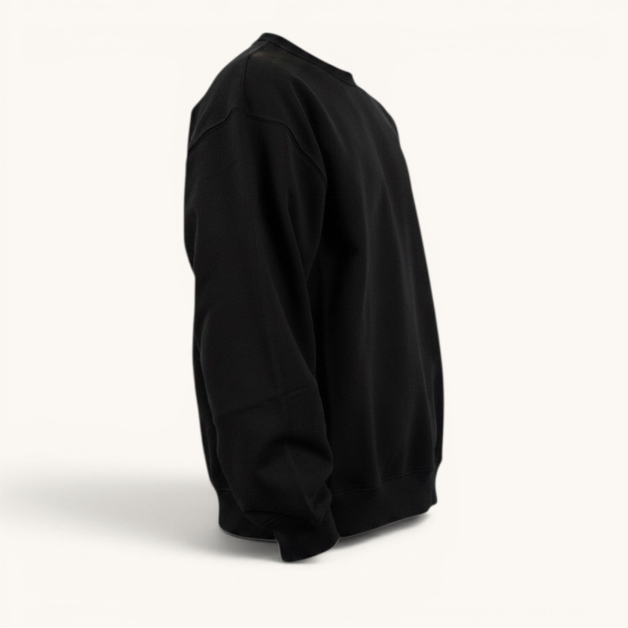 Numero 5 Dries Van Noten felpa nera in cotone con collo a coste e vestibilità regular fit.