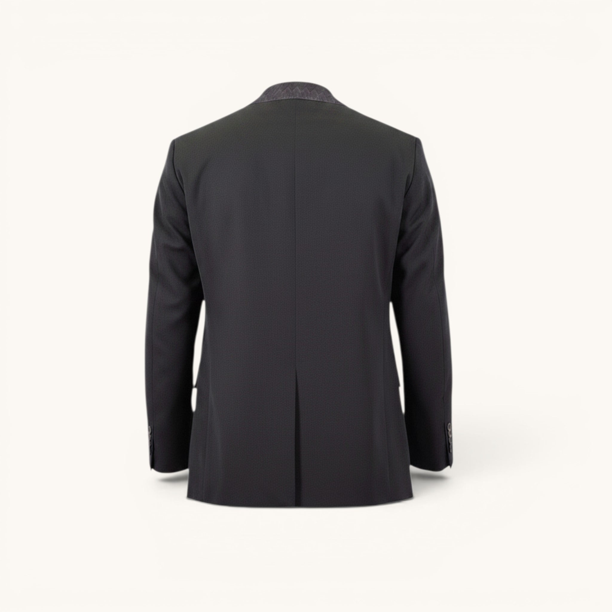 Numero 5 giacca nera da uomo in lana con vestibilità regolare e design strutturato, fodera in cupro.