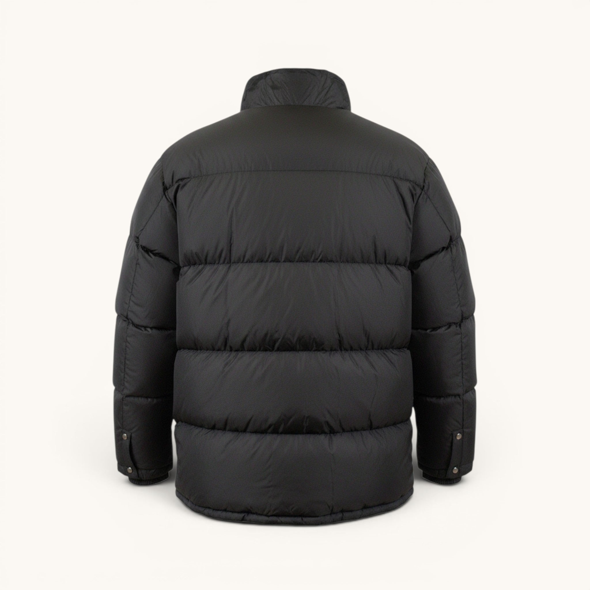 Numero 5 Giubbotto nero imbottito in nylon da uomo, vestibilità regolare, design moderno e pratico, ideale per l'inverno.