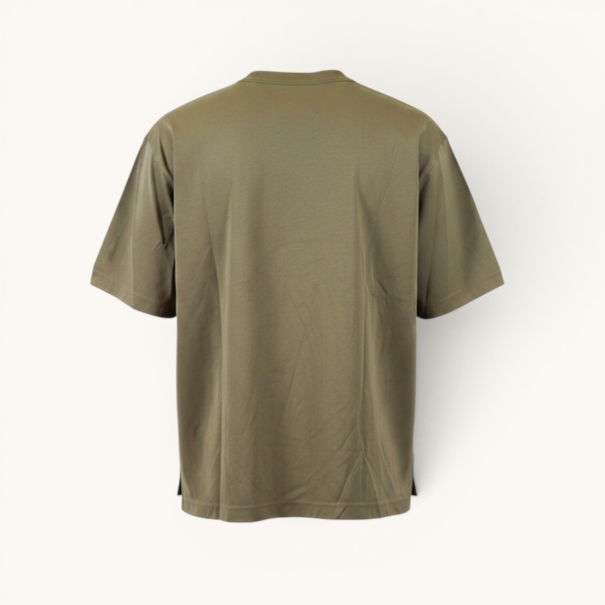 Numero 5 uomo t-shirt verde in cotone, tinta unita, vestibilità regular, dettagli base, stagione estiva.