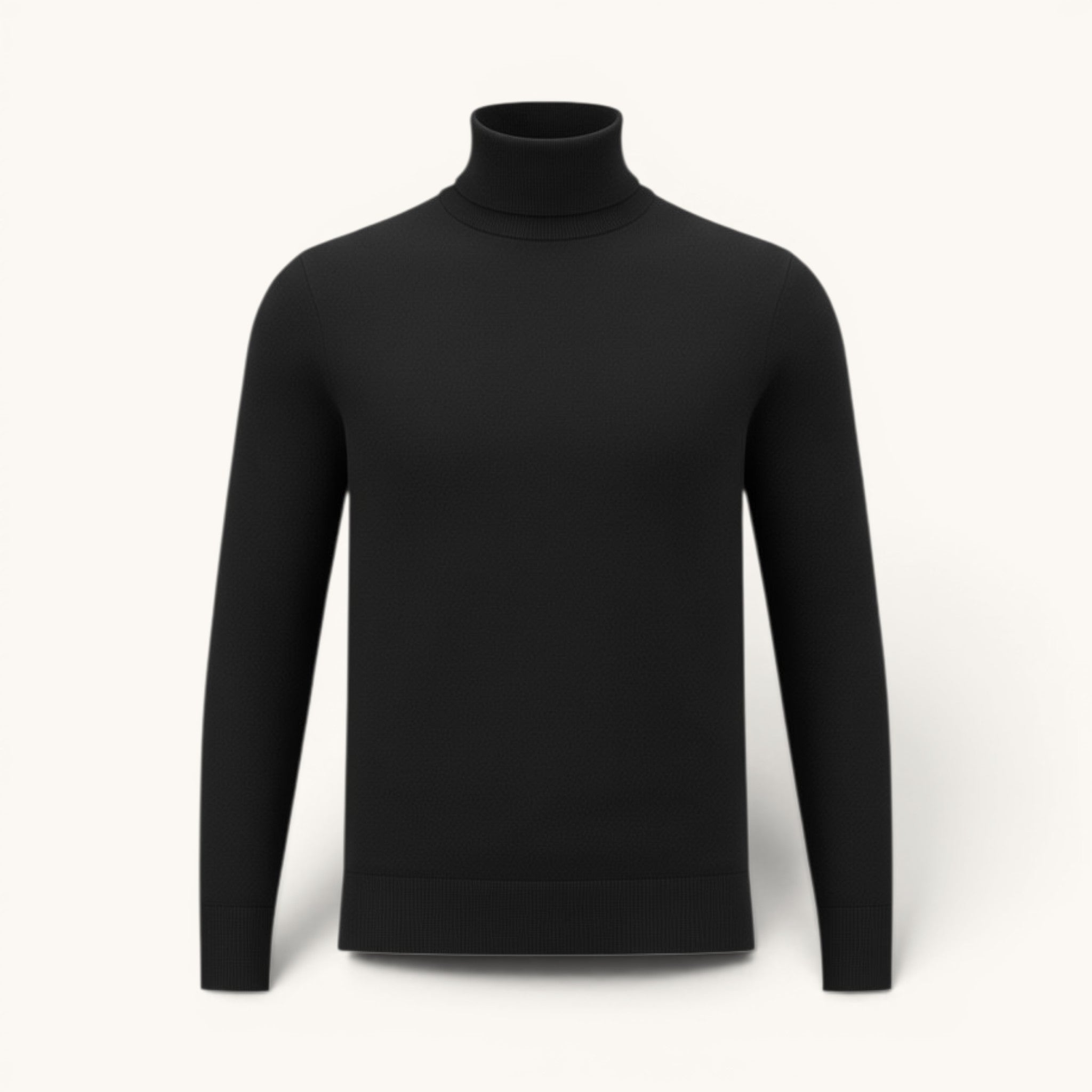 Numero 5 Maglione collo alto nero Aspesi 110625 in 100% Lana Vergine, design pulito e moderno, vestibilità regolare.