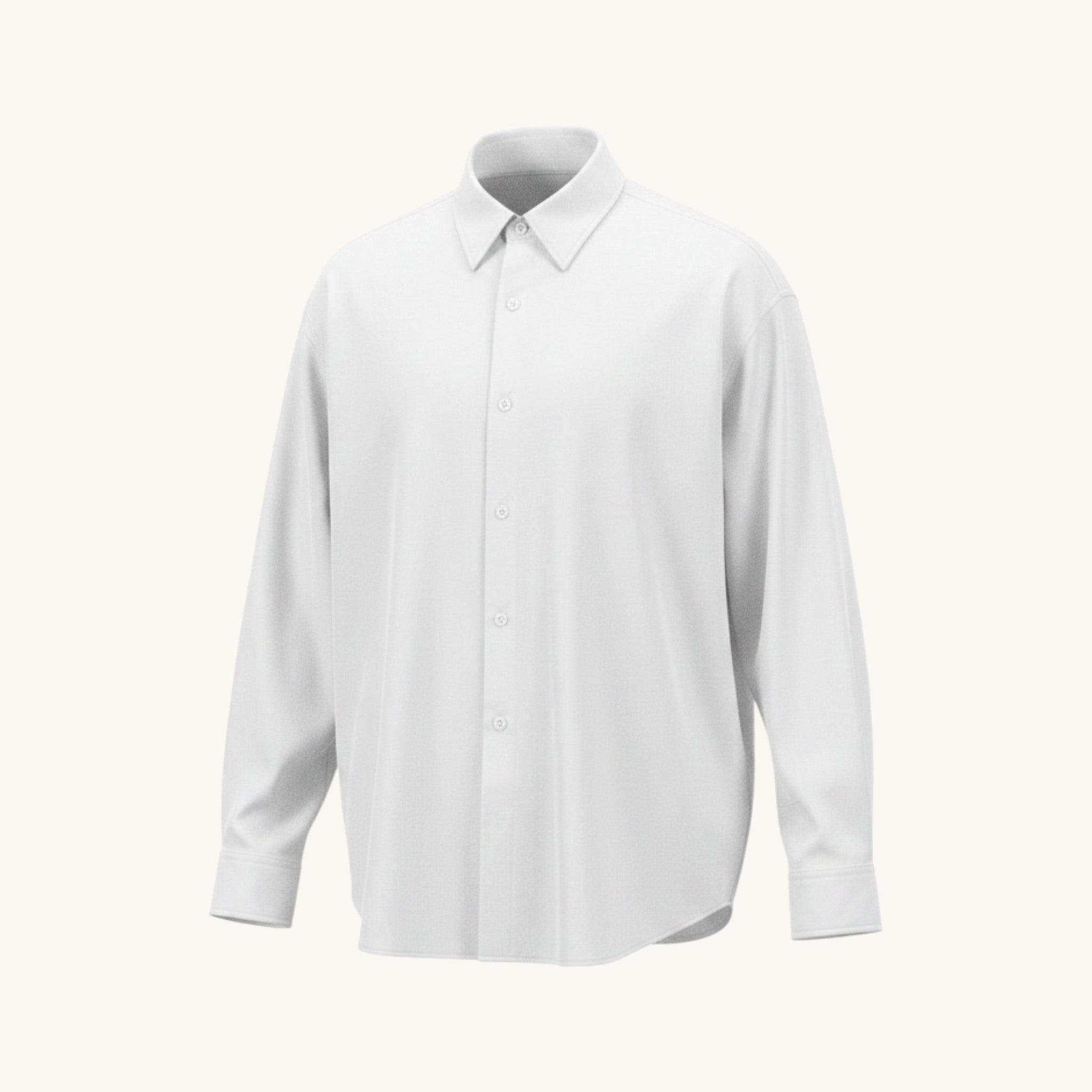 Numero 5 MANCA TUTTO white oversized cotton shirt with button-down front and collar