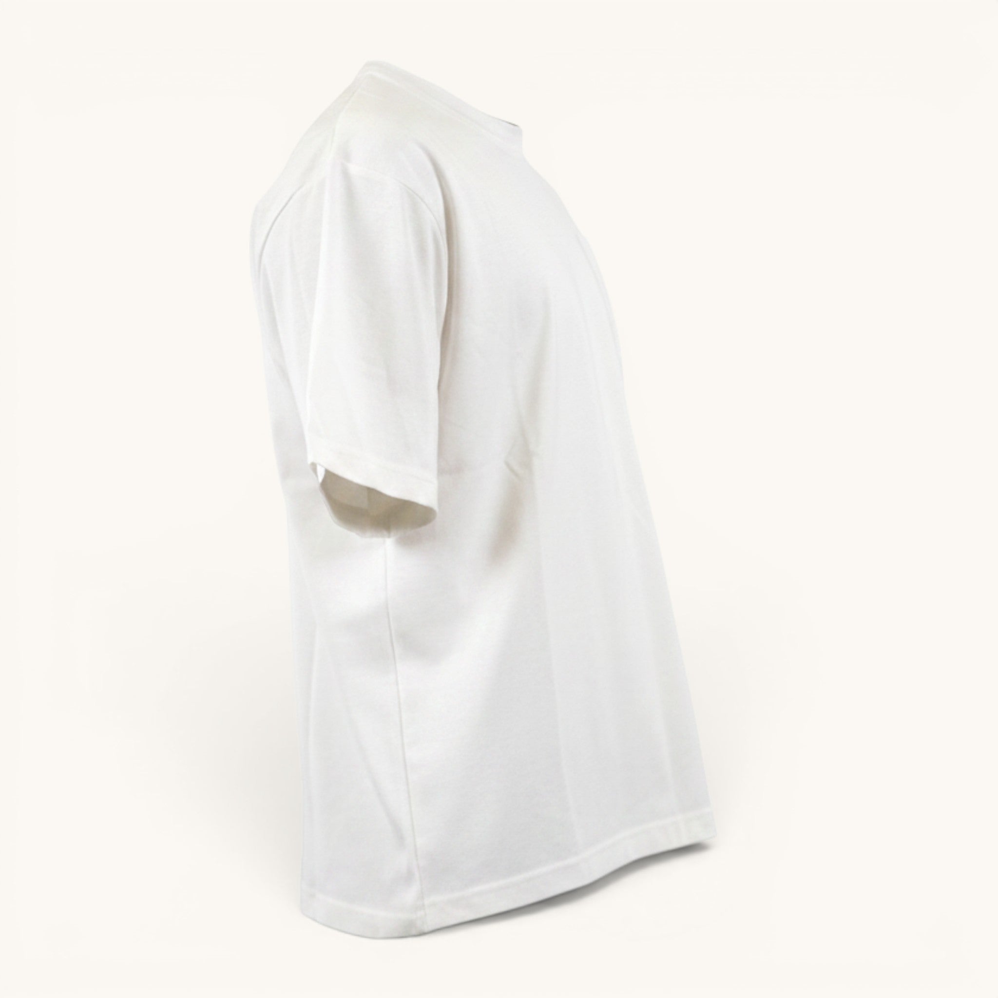 Numero 5 T-shirt bianca da uomo in cotone, girocollo, vestibilità regular, design minimal, ideale per l'estate.